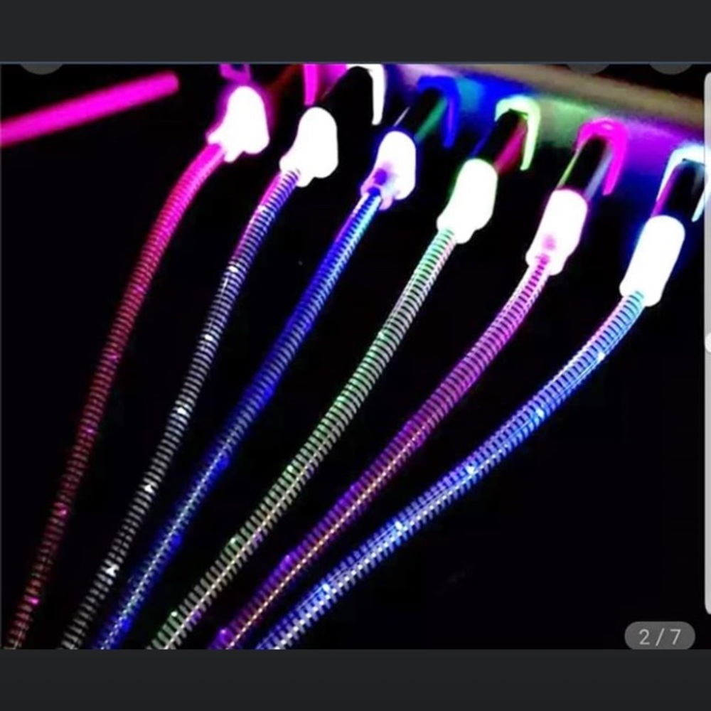 Led spiral cable 3f long 5 different colors type c